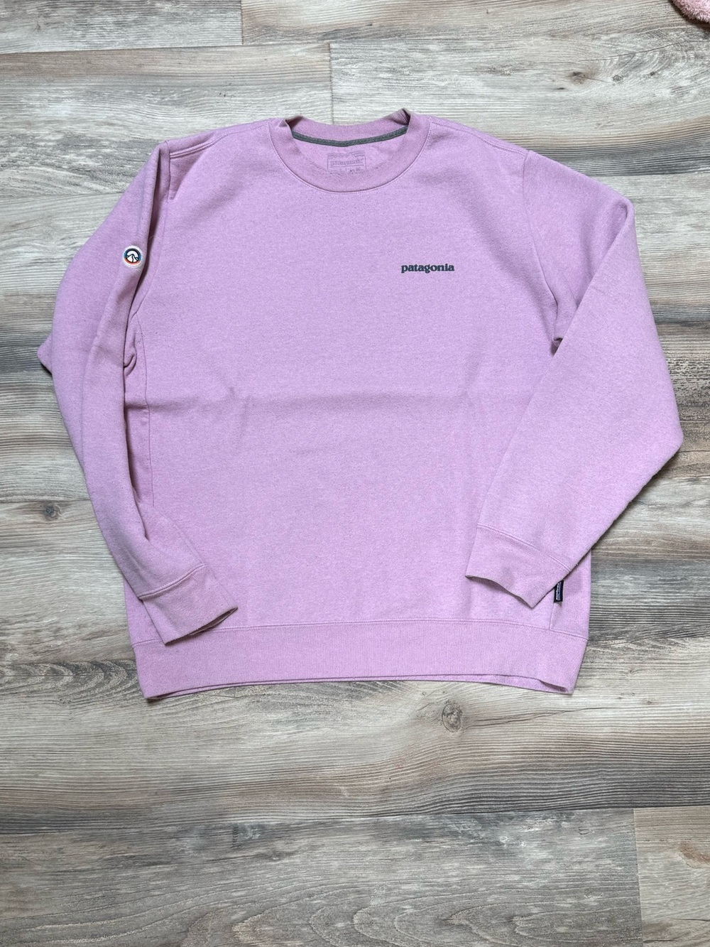 Patagonia Shop Sticker Patch Uprisal Crew Sweatshirt Men’s M Mauve